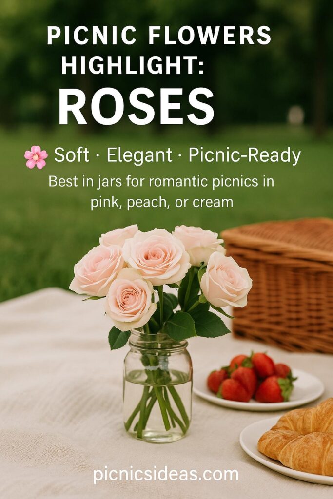 Picnic Flowers - Roses Soft and Romantic