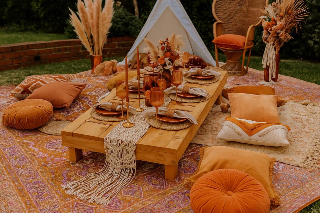 Planning A Boho Picnic Seating for Different Group Sizes