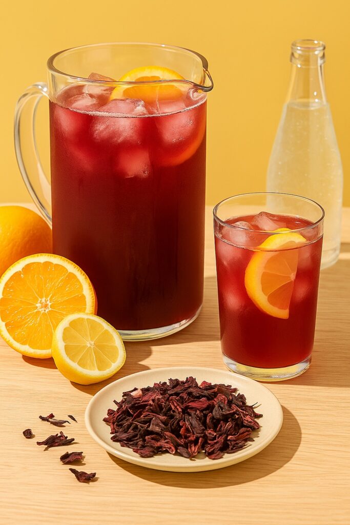 Summer Iced Hibiscus & Citrus Punch recipe