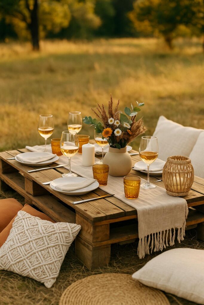 Boho Sunset Picnic Drink Ideas 