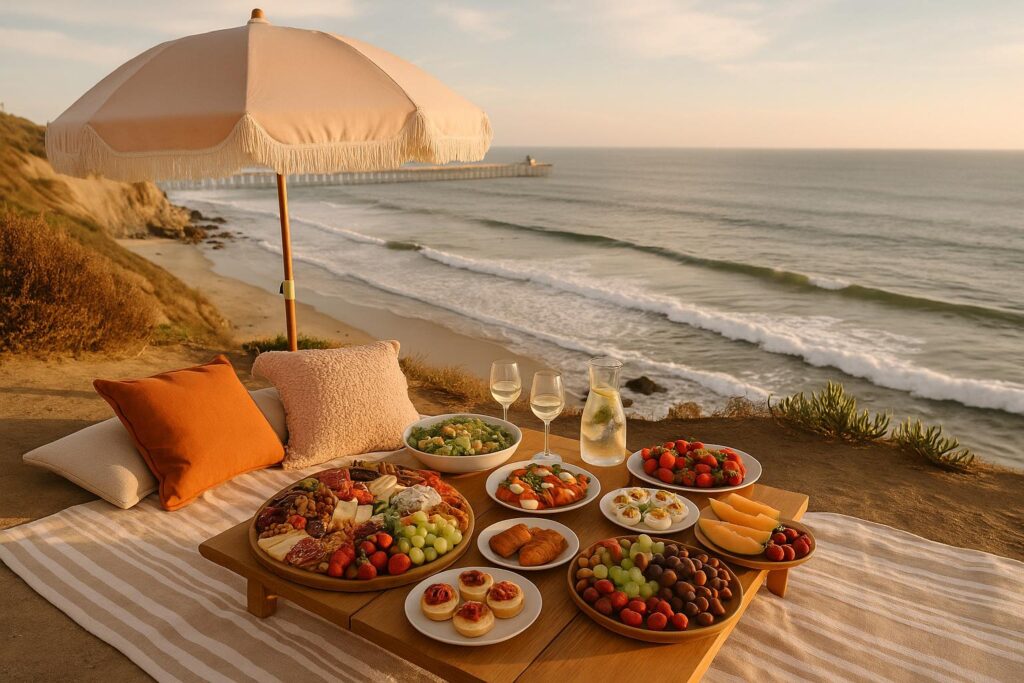 Luxury picnic in San Clemente Pier 