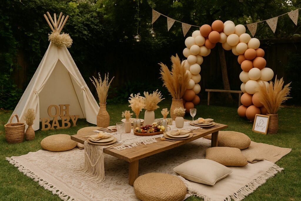 Boho Baby Shower picnic