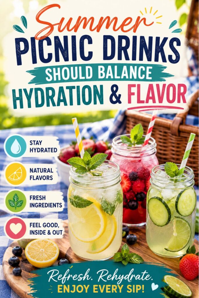 Summer Picnic Drinks Should Balance Hydration and Flavor